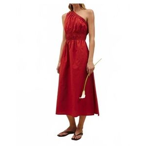Rails One-Shoulder Red Midi Dress
